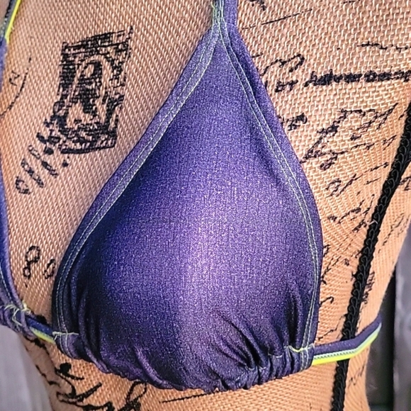 Paris Blues 2 Piece Halter Triangle Bikini Swim Suit - Picture 6 of 17